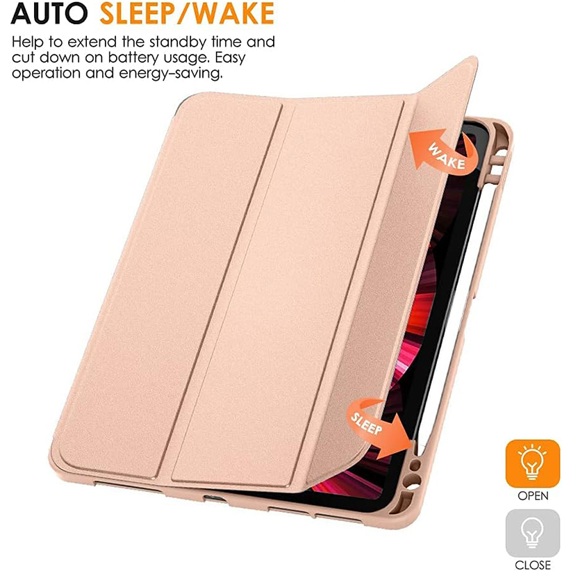 Best iPad Air 11" 2024 Case-Trifold Stand Smart Cover Built-in Pencil Holder, Auto Sleep/Wake
